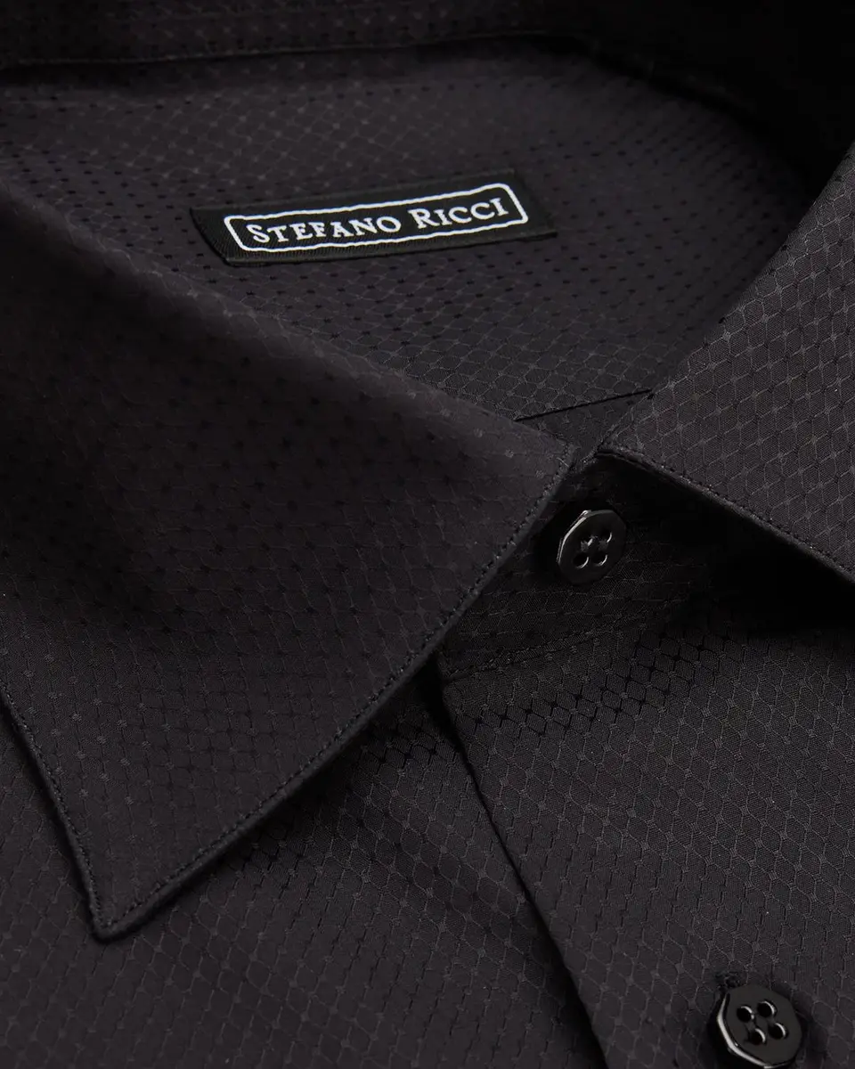 Stefano Ricci Men's Geometric Dot Print Dress Shirt | Thumbnail 2 Stefano Ricci Men's Geometric Dot Print Dress Shirt | Thumbnail 2