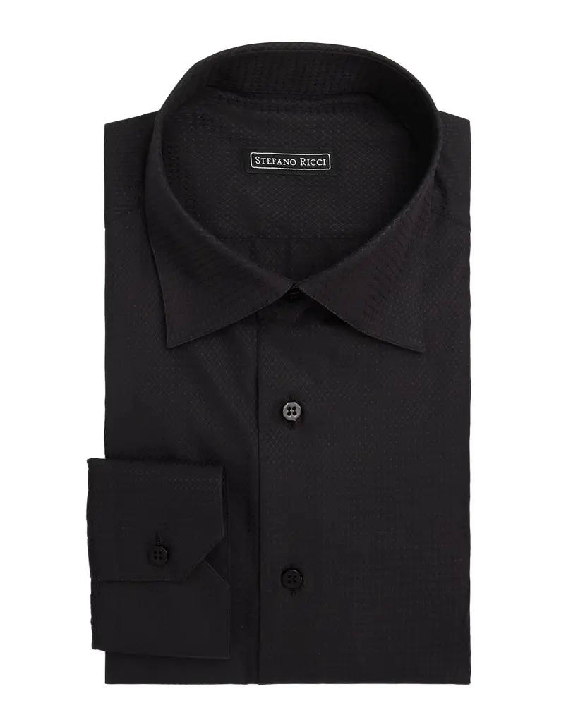 Stefano Ricci Men's Geometric Dot Print Dress Shirt