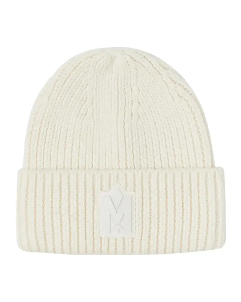 Jude Hand-Knit Logo Beanie with Ribbed Cuff