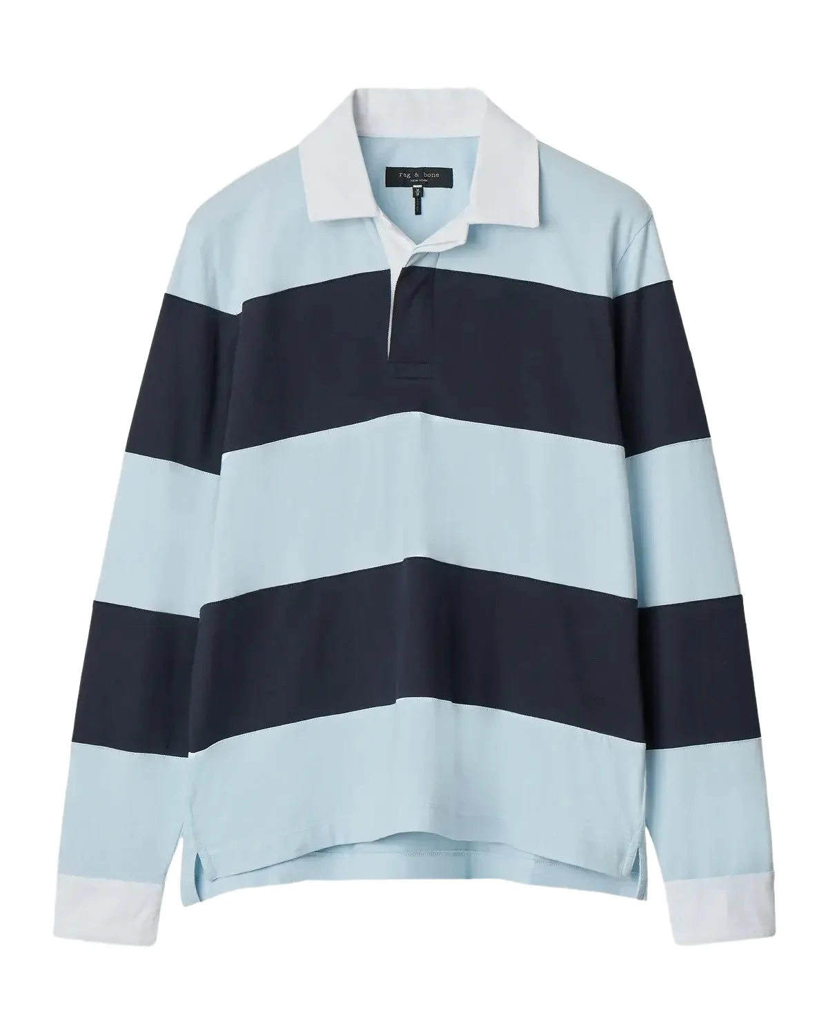 rag & bone Men's Striped Cotton Rugby T-Shirt