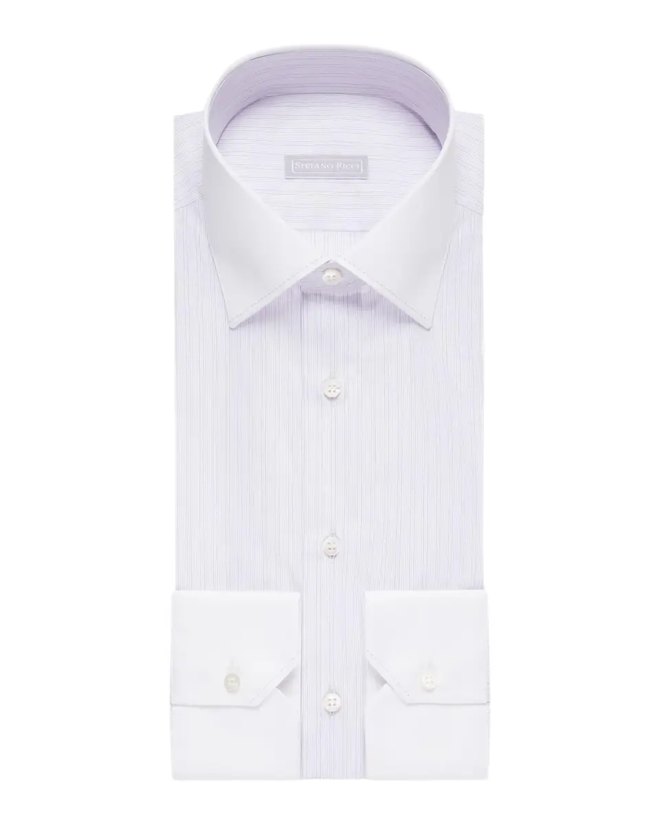 Stefano Ricci Men's Cotton Tonal Double-Stripe Dress Shirt | Thumbnail 3 Stefano Ricci Men's Cotton Tonal Double-Stripe Dress Shirt | Thumbnail 3