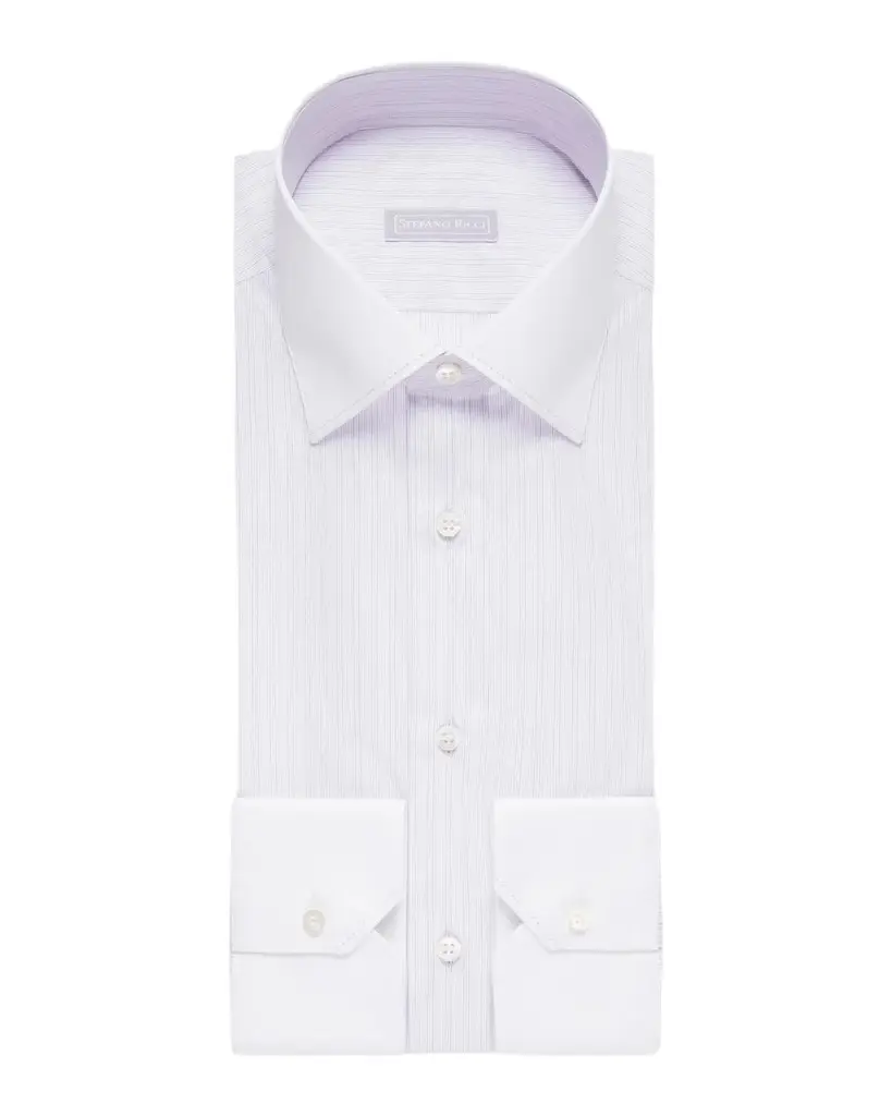 Stefano Ricci Men's Cotton Tonal Double-Stripe Dress Shirt