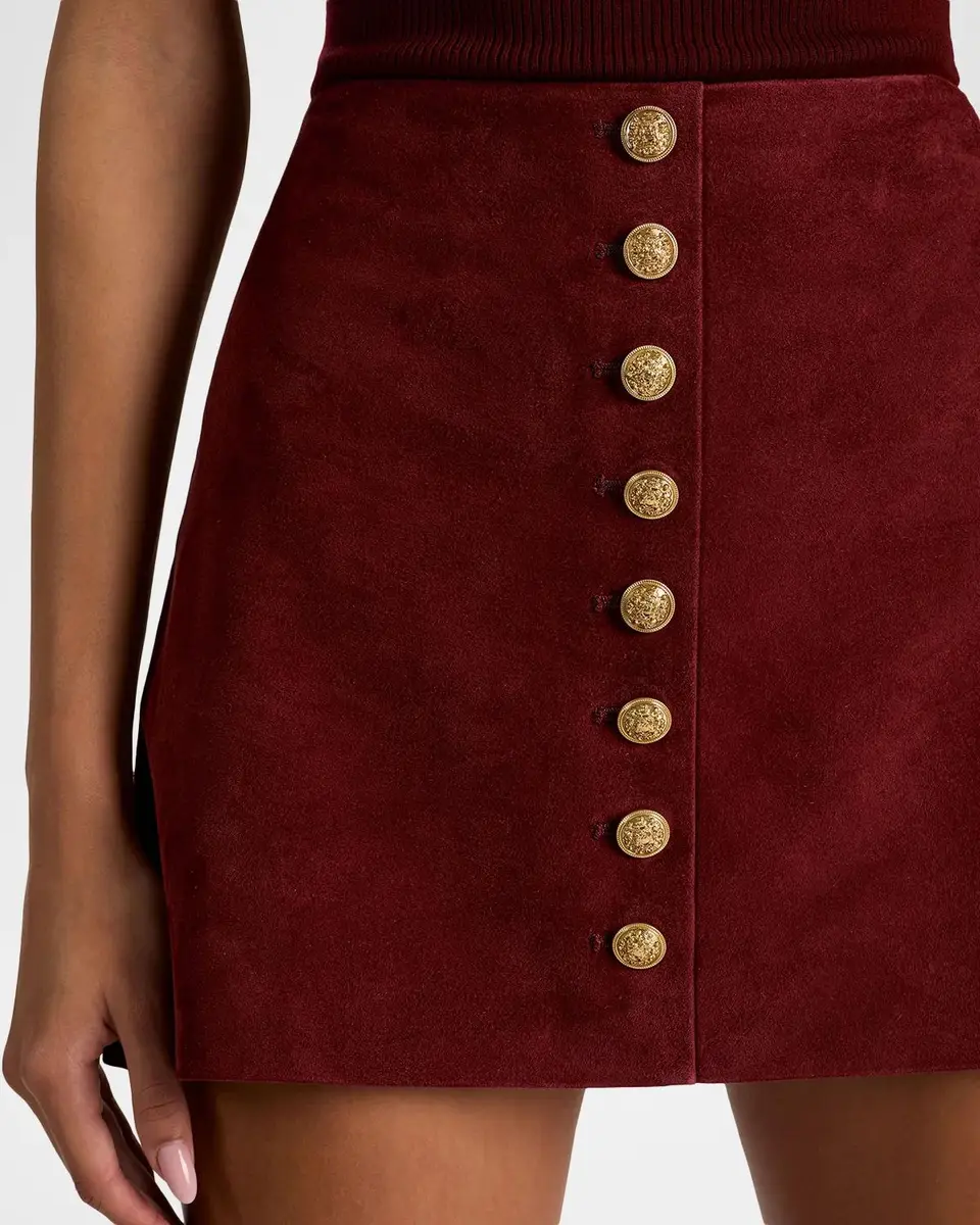 Alice + Olivia Rubi Suede Button-Front Mini Skirt | Thumbnail 5 Alice + Olivia Rubi Suede Button-Front Mini Skirt | Thumbnail 5