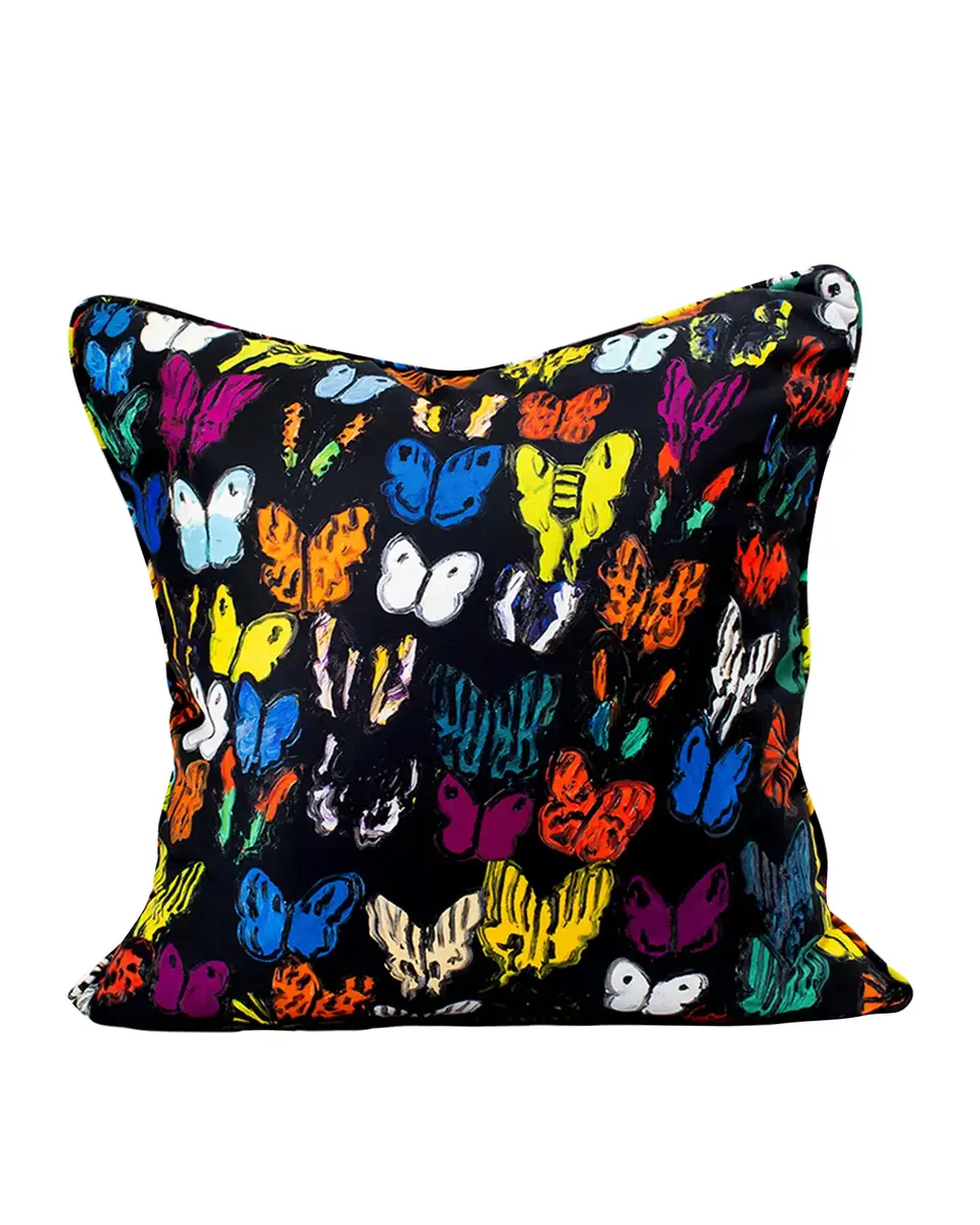 Hunt Slonem Butterflies in Flight Decorative Feather/Down Pillow | Thumbnail 2 Hunt Slonem Butterflies in Flight Decorative Feather/Down Pillow | Thumbnail 2