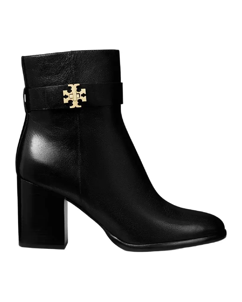 Tory Burch T-Lock Heeled Leather Ankle Boots