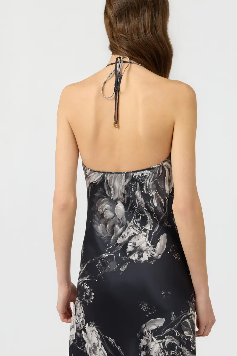 Roberto Cavalli Dress in Silk with Fiammingo Flowers Print | Thumbnail 5