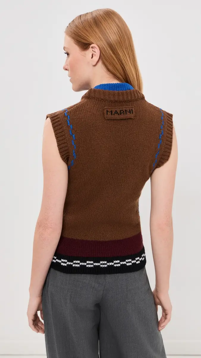 Marni Roundneck Sweater Vest | Thumbnail 3 Marni Roundneck Sweater Vest | Thumbnail 3