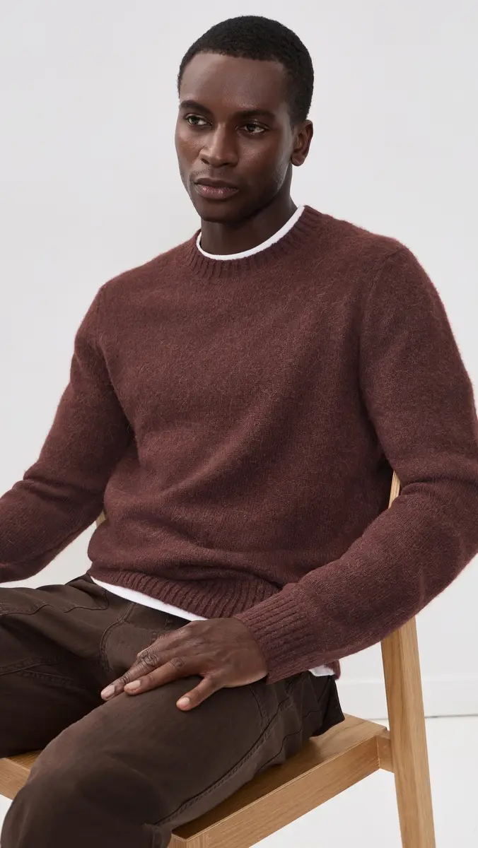 Vince Mottled Marl Long Sleeve Crew Sweater | Thumbnail 2 Vince Mottled Marl Long Sleeve Crew Sweater | Thumbnail 2