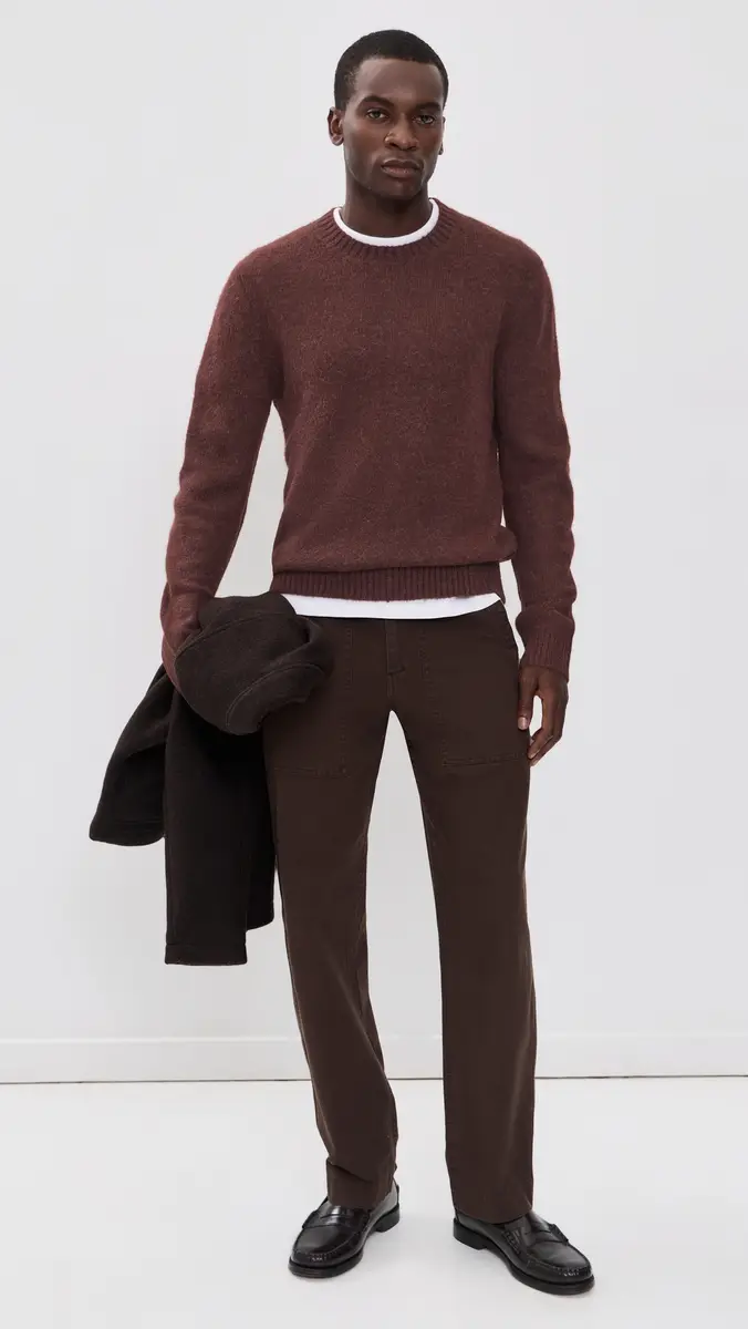 Vince Mottled Marl Long Sleeve Crew Sweater | Thumbnail 6 Vince Mottled Marl Long Sleeve Crew Sweater | Thumbnail 6