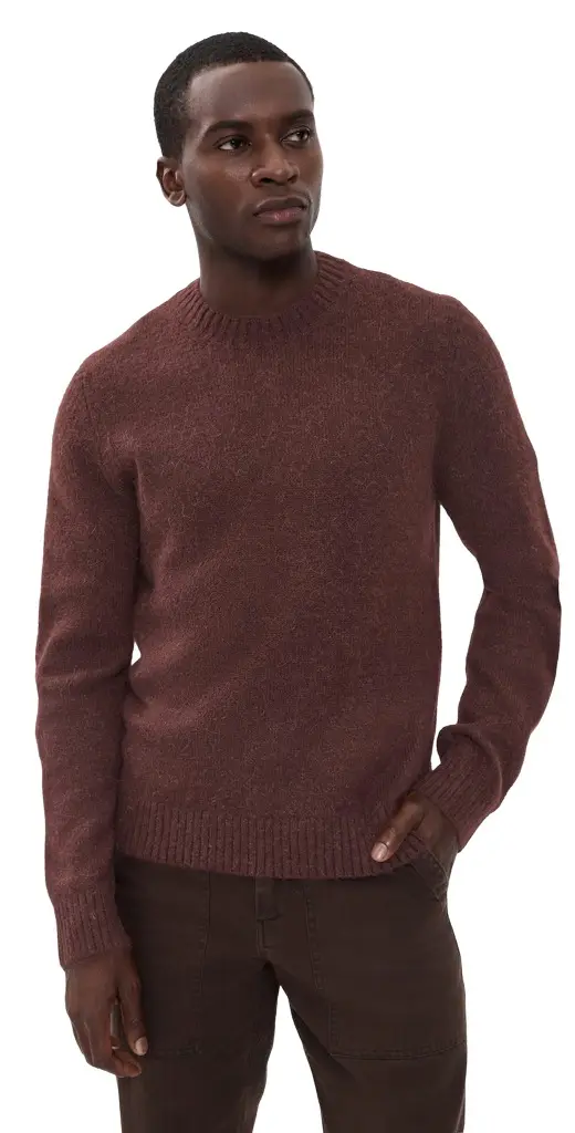 Vince Mottled Marl Long Sleeve Crew Sweater