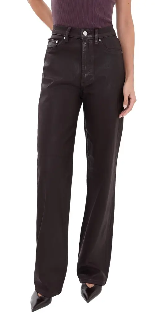 DL1961 Karmine Refined Wide Leg Jeans 31 bramble coated (dl ultimate)