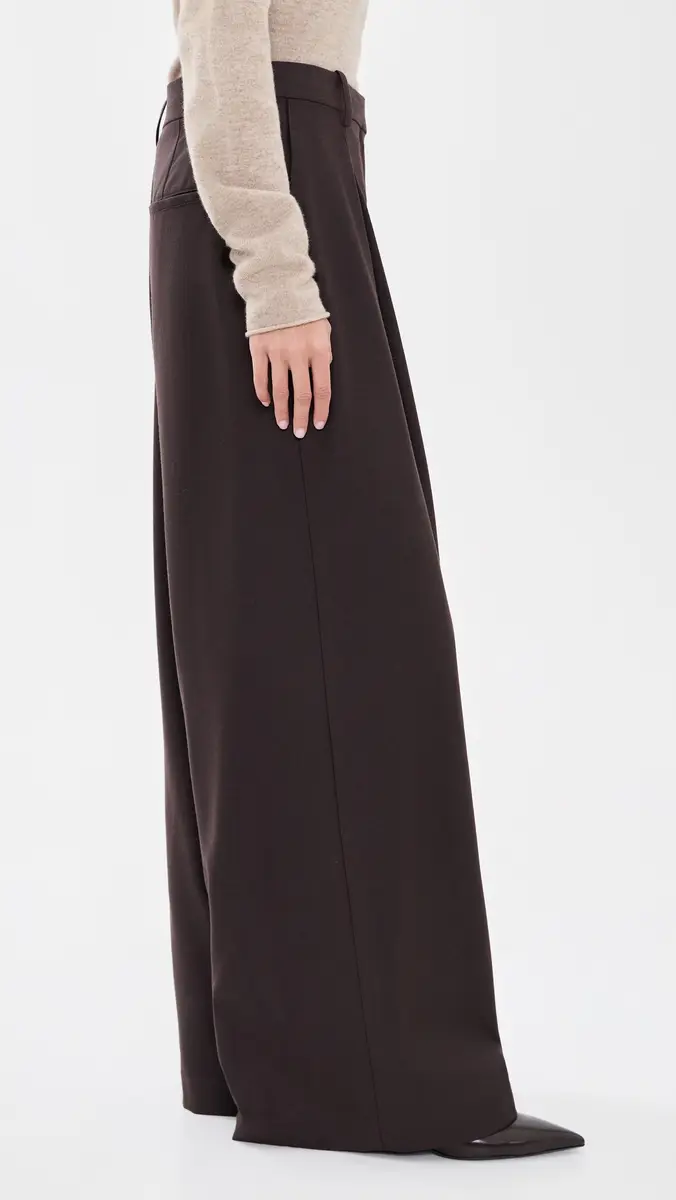 Theory Wide Pleated Trousers | Thumbnail 4 Theory Wide Pleated Trousers | Thumbnail 4