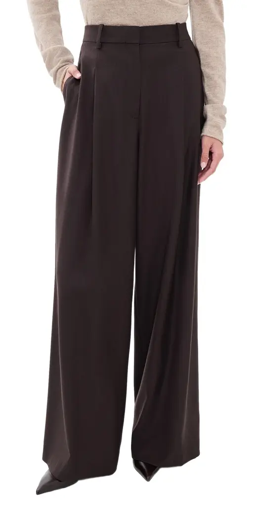 Theory Wide Pleated Trousers