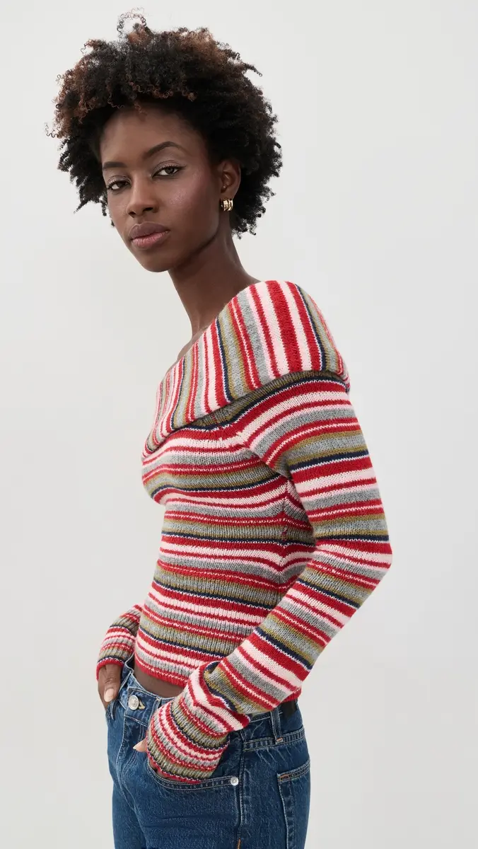 Guizio Off Shoulder Sweater | Thumbnail 4 Guizio Off Shoulder Sweater | Thumbnail 4