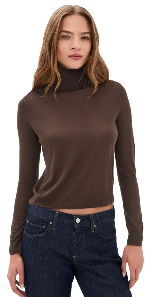 Vince Slim Long Sleeve Cashmere Turtleneck