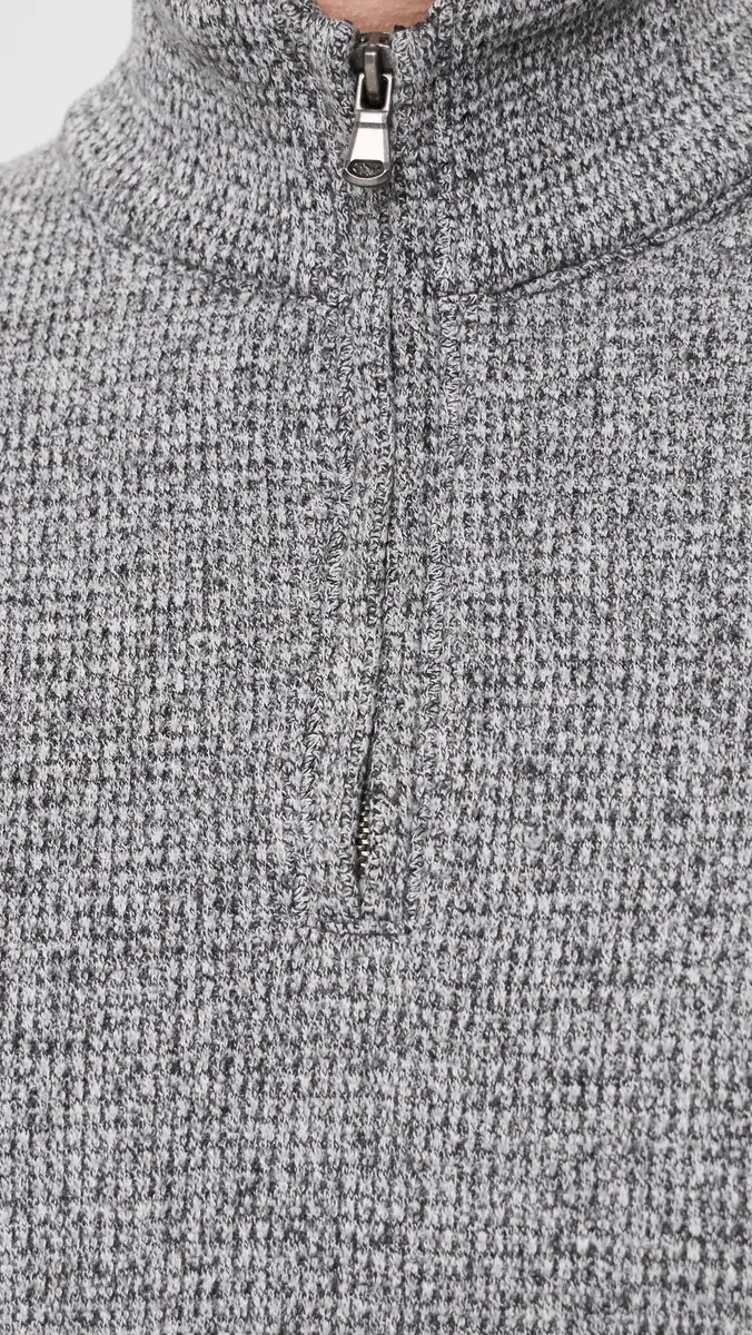 Vince Brushed Waffle Quarter Zip | Thumbnail 6 Vince Brushed Waffle Quarter Zip | Thumbnail 6