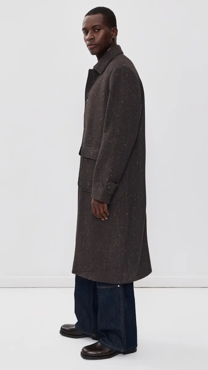 Les Deux Herringbone Wool Coat | Thumbnail 4