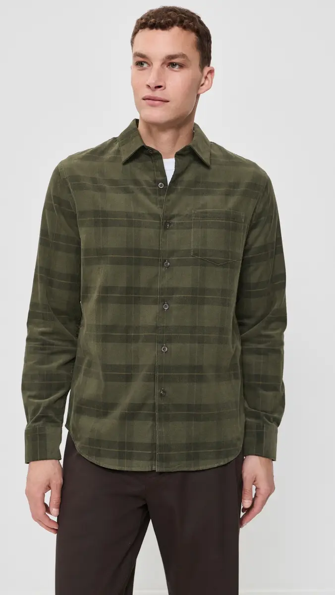 Vince Hamilton Plaid Corduroy Long Sleeve | Thumbnail 2 Vince Hamilton Plaid Corduroy Long Sleeve | Thumbnail 2