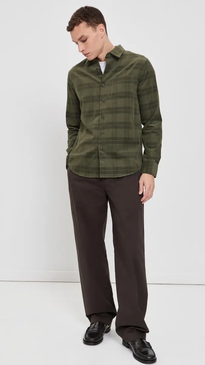 Vince Hamilton Plaid Corduroy Long Sleeve | Thumbnail 5 Vince Hamilton Plaid Corduroy Long Sleeve | Thumbnail 5