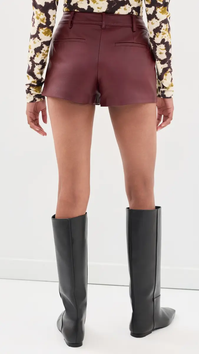 Wayf Angelina Faux Leather Shorts | Thumbnail 3
