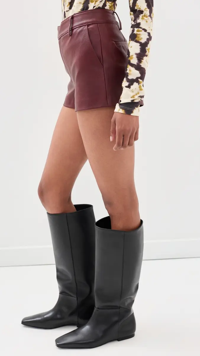 Wayf Angelina Faux Leather Shorts | Thumbnail 4