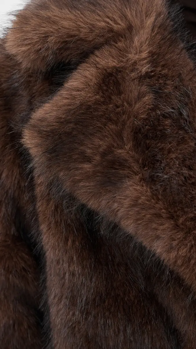 Apparis Gabrielle Sable Faux Fur Maxi Coat | Thumbnail 6 Apparis Gabrielle Sable Faux Fur Maxi Coat | Thumbnail 6