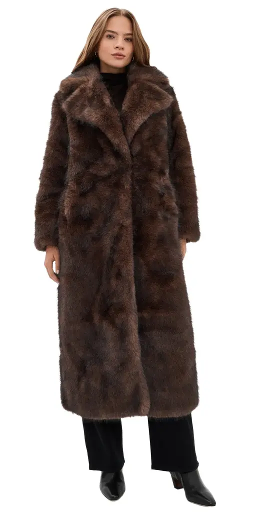 Gabrielle Sable Faux Fur Maxi Coat Gabrielle Sable Faux Fur Maxi Coat