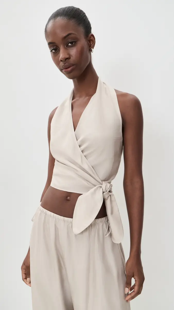St. Agni Silk Halter Wrap Top | Thumbnail 2 St. Agni Silk Halter Wrap Top | Thumbnail 2