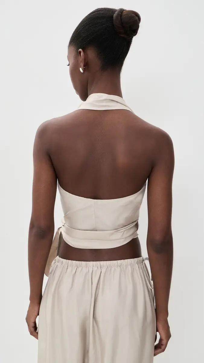 St. Agni Silk Halter Wrap Top | Thumbnail 3 St. Agni Silk Halter Wrap Top | Thumbnail 3