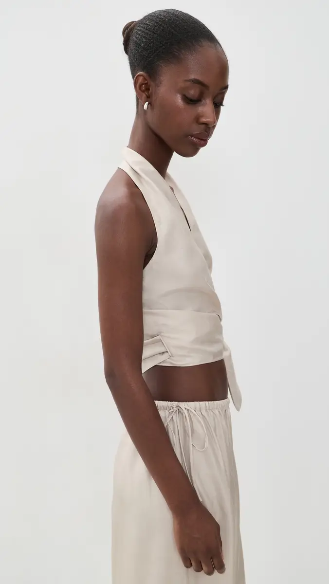 St. Agni Silk Halter Wrap Top | Thumbnail 4 St. Agni Silk Halter Wrap Top | Thumbnail 4