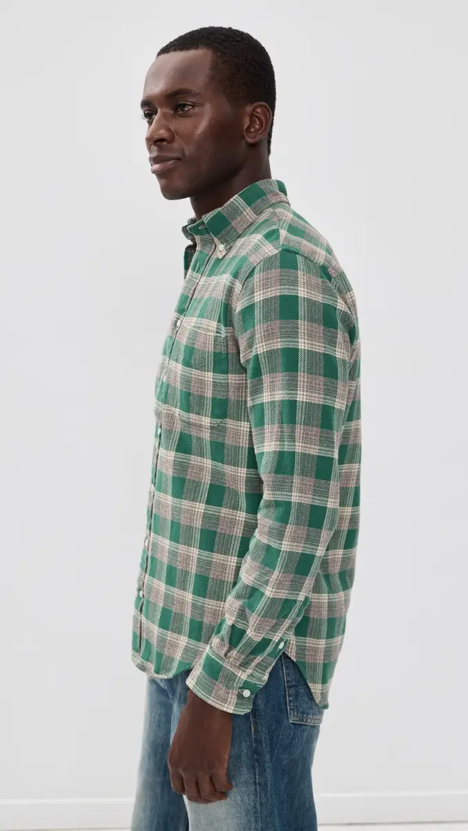 Gitman Vintage Brushed Winter Madras Shirt | Thumbnail 4 Gitman Vintage Brushed Winter Madras Shirt | Thumbnail 4