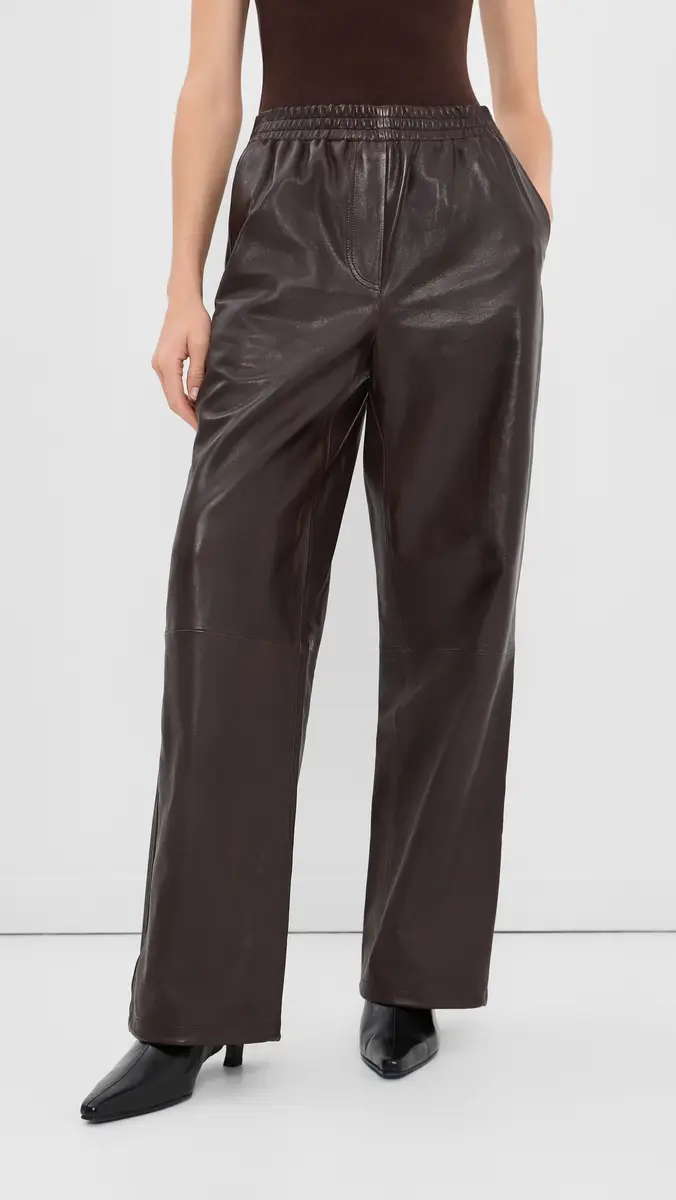 Simkhai Corrine Lambskin Leather Pull On Pants | Thumbnail 3 Simkhai Corrine Lambskin Leather Pull On Pants | Thumbnail 3