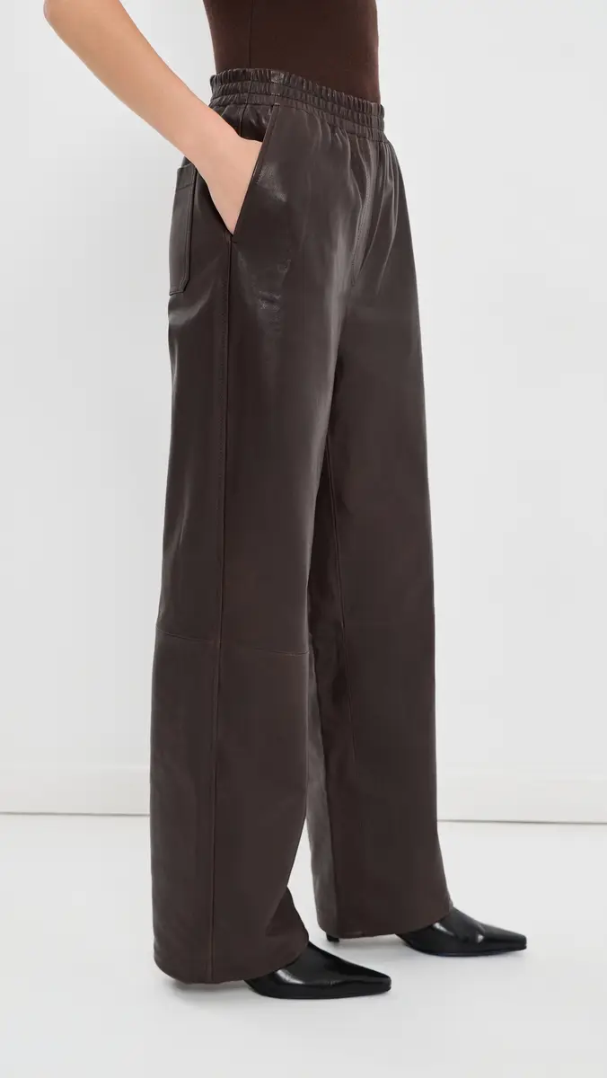 Simkhai Corrine Lambskin Leather Pull On Pants | Thumbnail 5 Simkhai Corrine Lambskin Leather Pull On Pants | Thumbnail 5