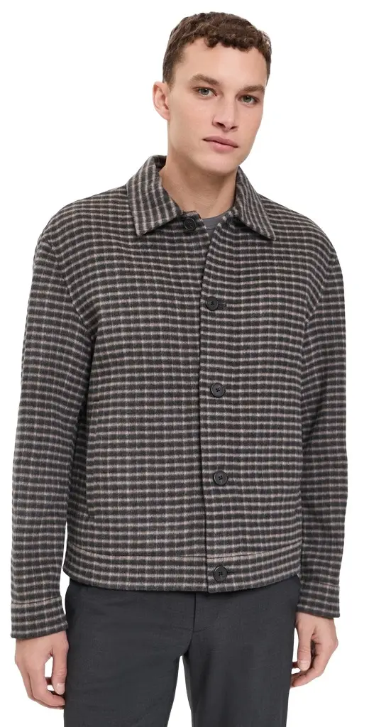 Theory Short Jacket In Double Faced Wool