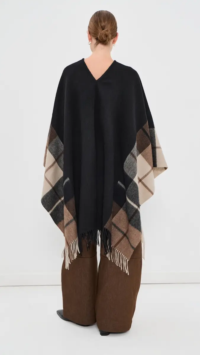 FRENKEN Mixed 2 Scarfs Wool Poncho | Thumbnail 3 FRENKEN Mixed 2 Scarfs Wool Poncho | Thumbnail 3