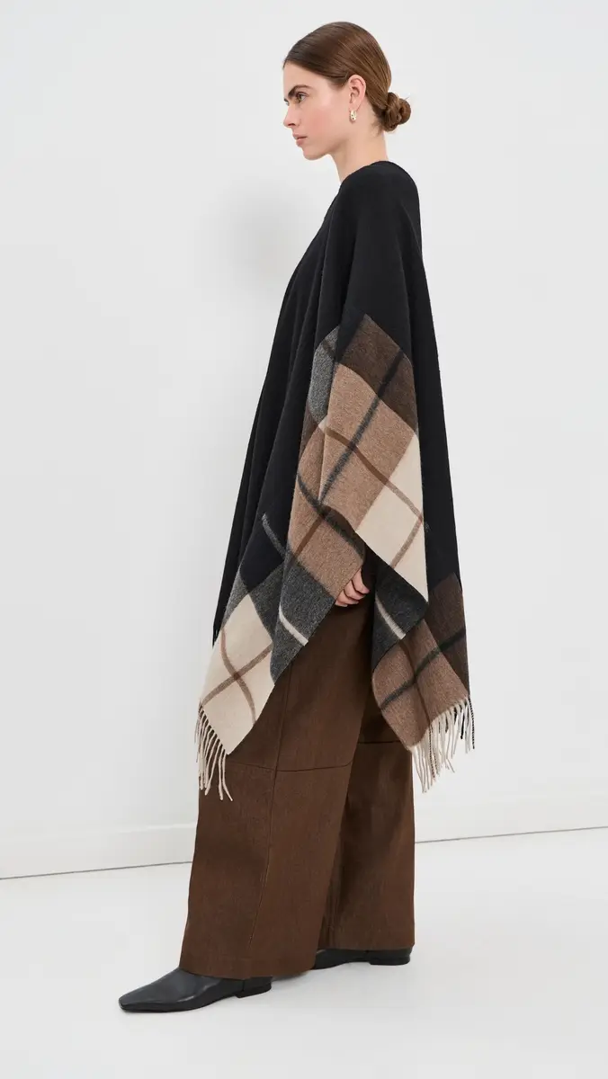 FRENKEN Mixed 2 Scarfs Wool Poncho | Thumbnail 4 FRENKEN Mixed 2 Scarfs Wool Poncho | Thumbnail 4