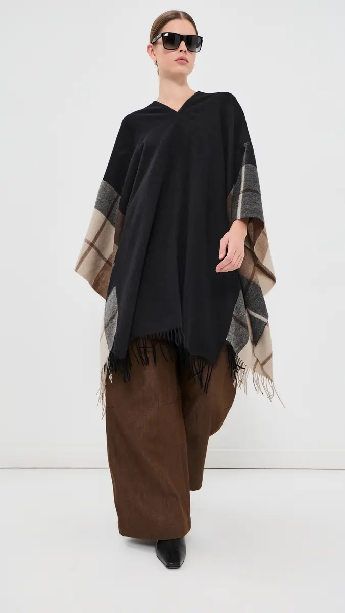 FRENKEN Mixed 2 Scarfs Wool Poncho | Thumbnail 5 FRENKEN Mixed 2 Scarfs Wool Poncho | Thumbnail 5