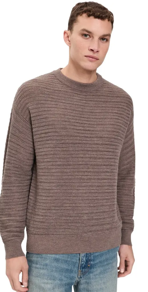 Frescobol Carioca Jardim Merino Wool Knitted Crew Neck Sweater