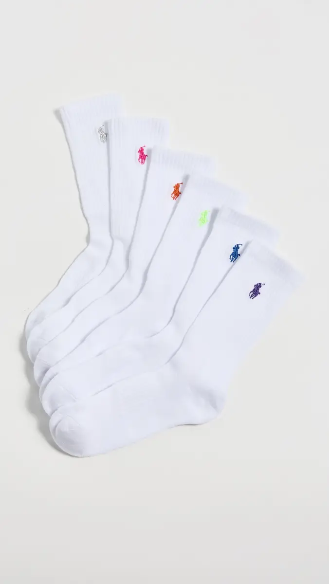 Polo Ralph Lauren Crew Sport Socks 6 Pack | Thumbnail 2 Polo Ralph Lauren Crew Sport Socks 6 Pack | Thumbnail 2
