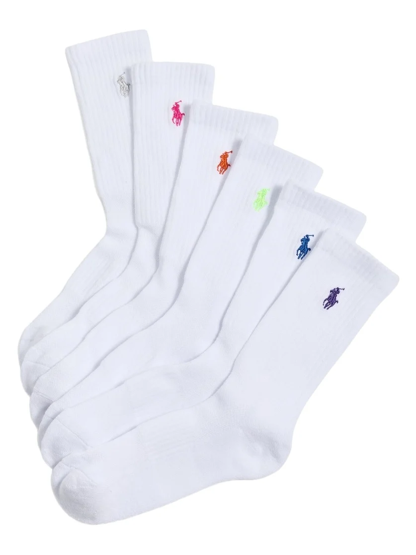 Polo Ralph Lauren Crew Sport Socks 6 Pack
