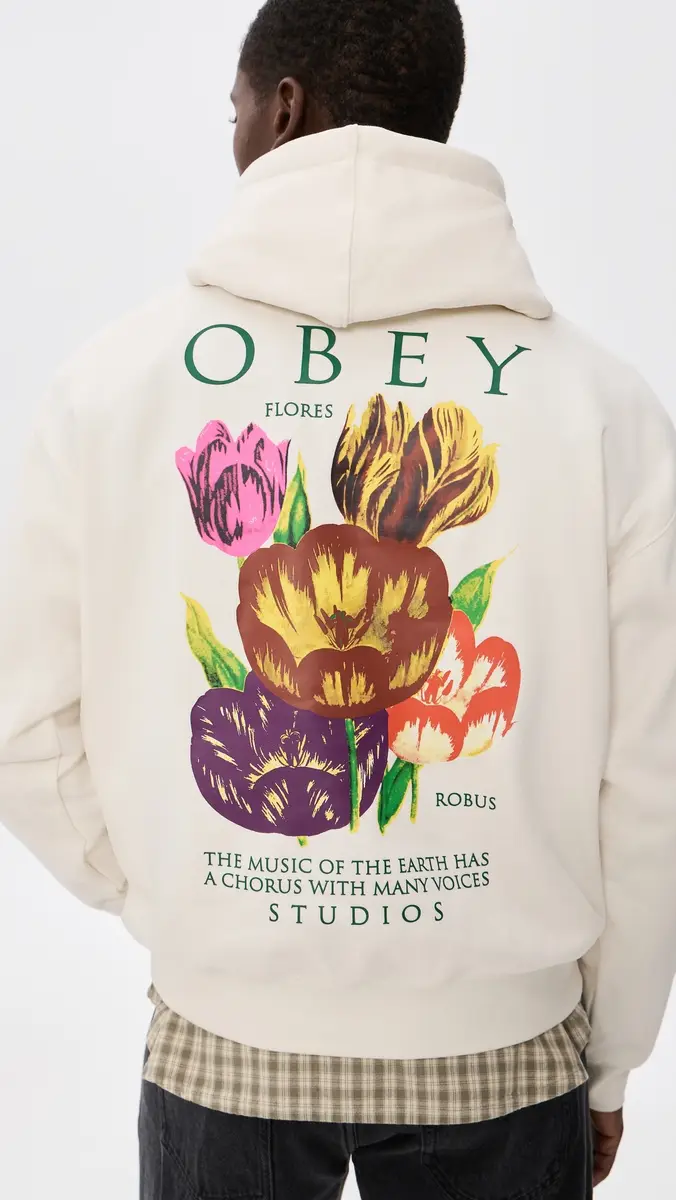 Obey Flores Robus Hooded Sweatshirt | Thumbnail 4 Obey Flores Robus Hooded Sweatshirt | Thumbnail 4