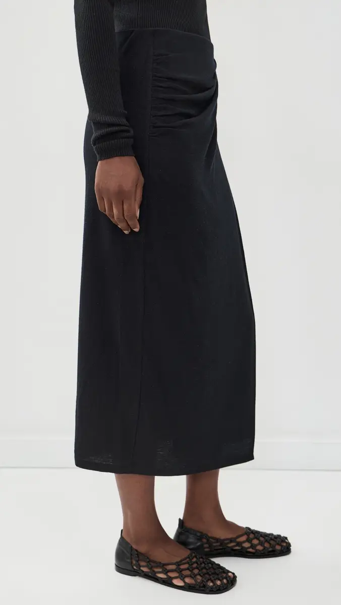 Vince Waist Draped Midi Skirt | Thumbnail 4 Vince Waist Draped Midi Skirt | Thumbnail 4