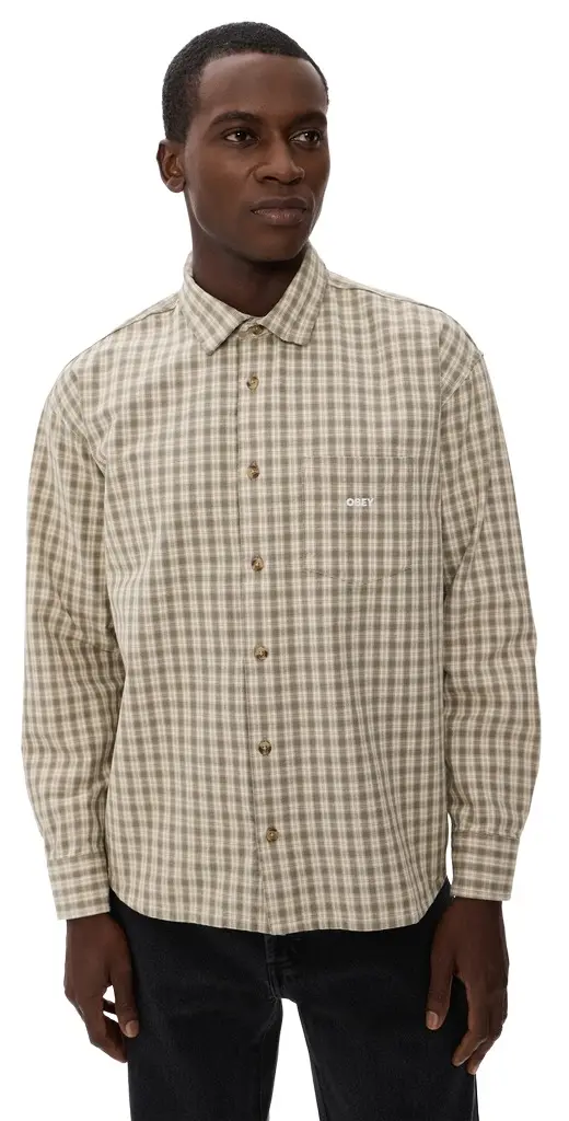 Obey Bigwig Axel Plaid Woven Shirt