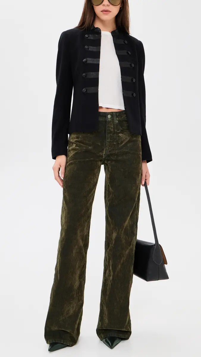 Cinq à Sept Flocked Velvet Betsy Pants | Thumbnail 5 Cinq à Sept Flocked Velvet Betsy Pants | Thumbnail 5
