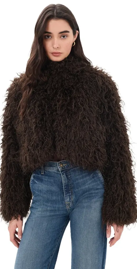Ginette Mongolian Faux Fur Jacket Ginette Mongolian Faux Fur Jacket