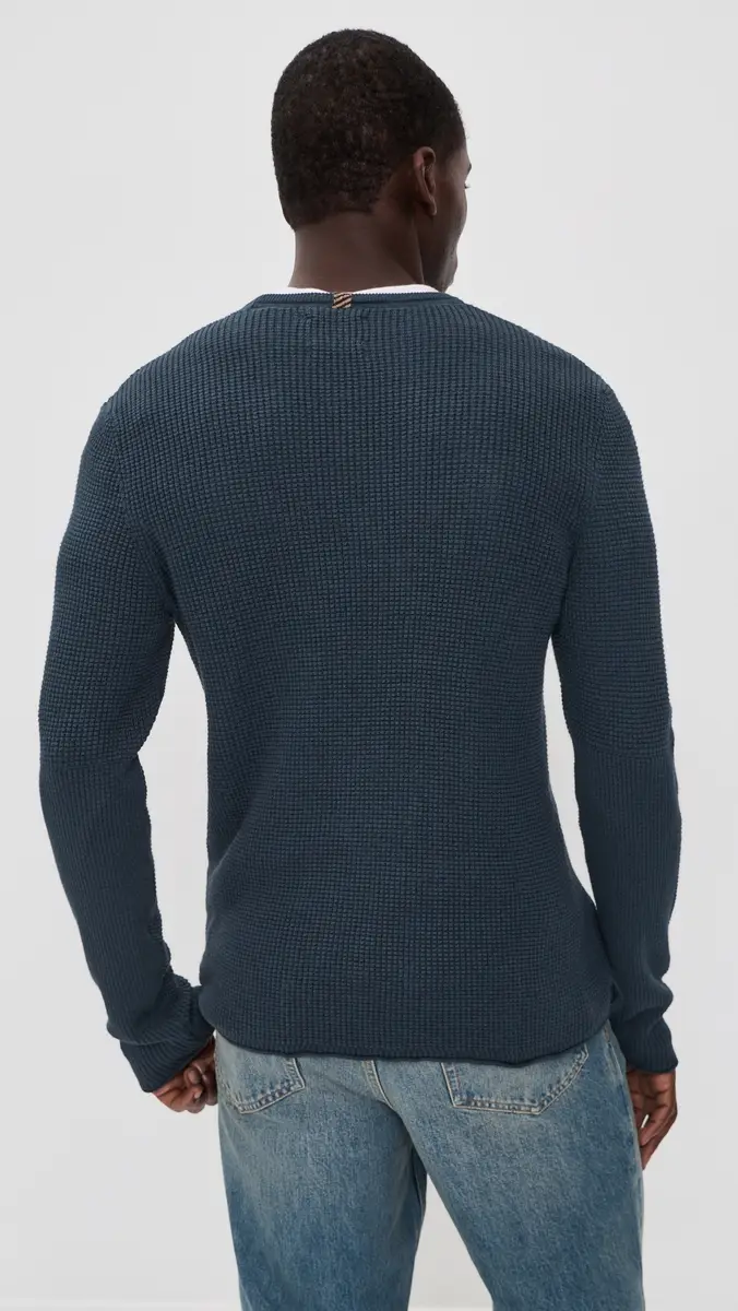 Billy Reid Martin Mini Waffle Crew Sweater | Thumbnail 3