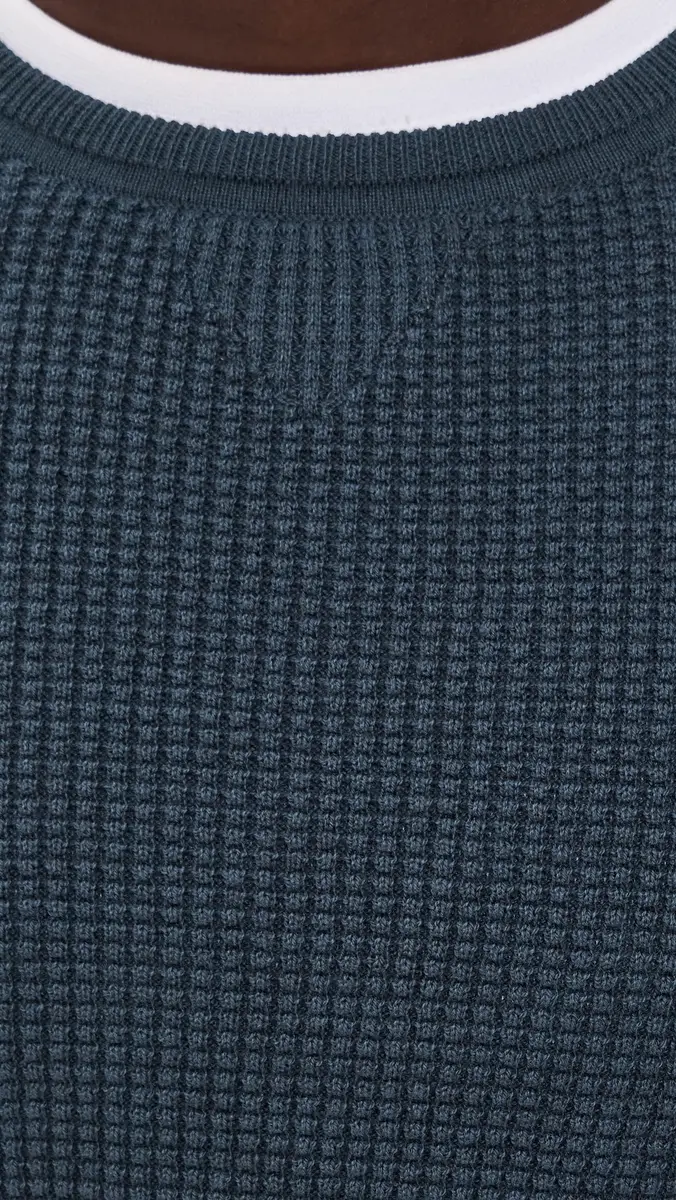 Billy Reid Martin Mini Waffle Crew Sweater | Thumbnail 6
