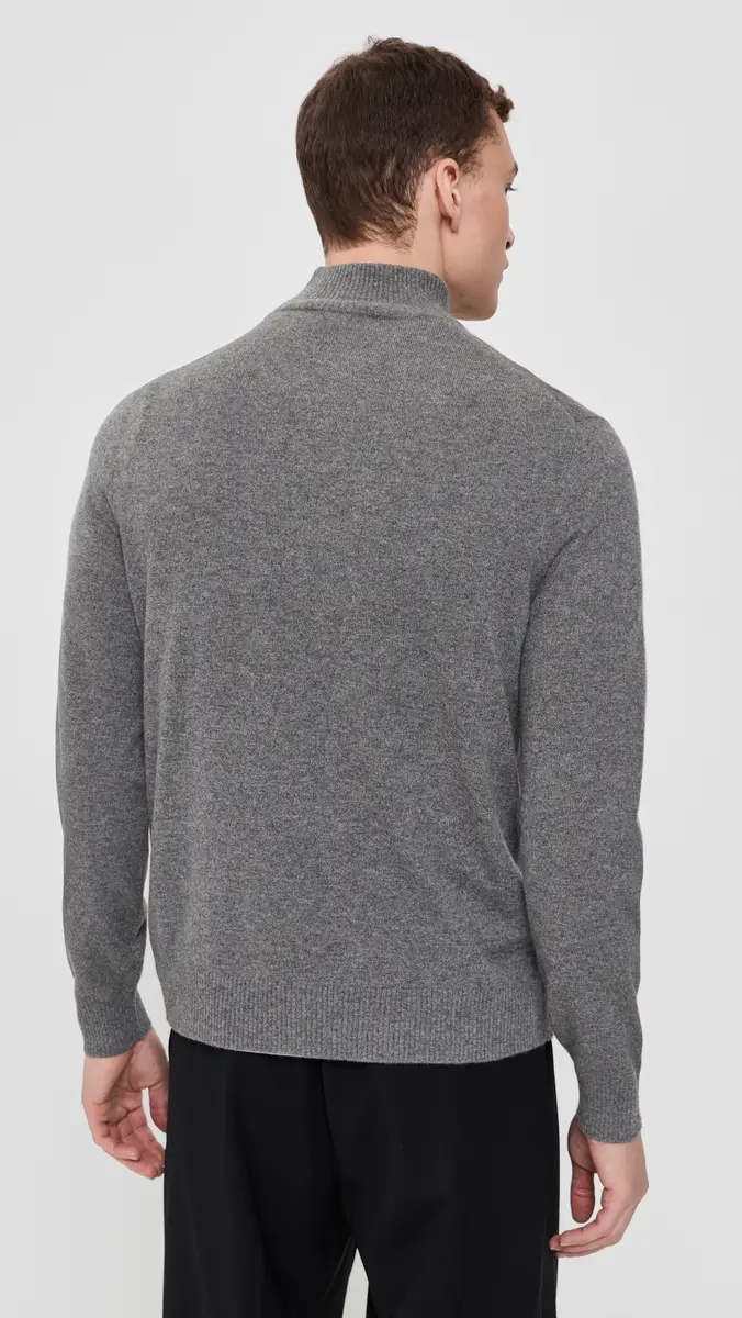 Theory Hilles Quarter Zip in Cashmere | Thumbnail 3 Theory Hilles Quarter Zip in Cashmere | Thumbnail 3