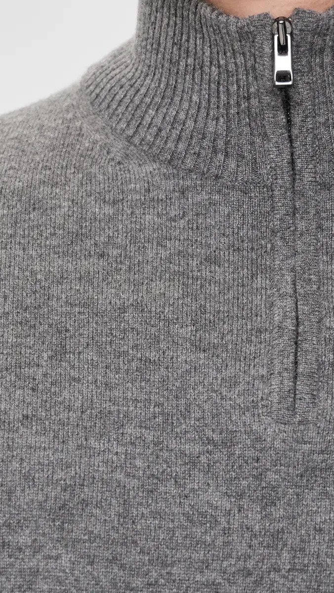 Theory Hilles Quarter Zip in Cashmere | Thumbnail 6 Theory Hilles Quarter Zip in Cashmere | Thumbnail 6