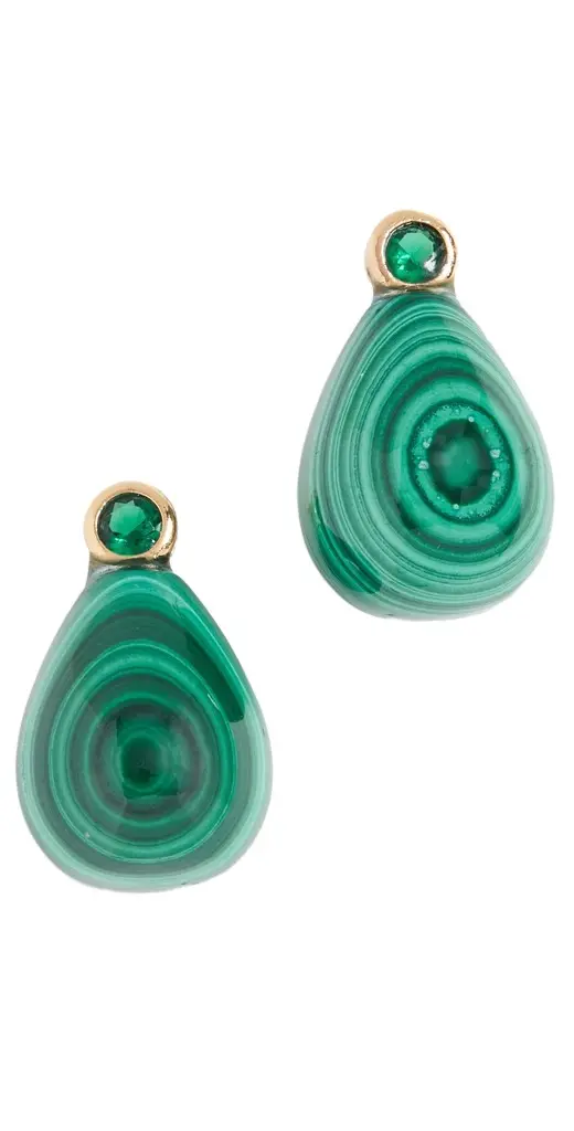 Shashi Malachite Drop Earrings